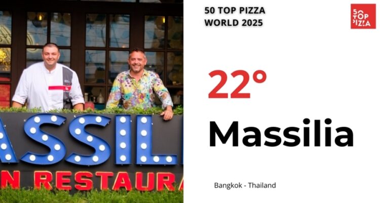 Massilia Bangkok Ranked #22 Best Pizzeria in the World 2025 by 50 Top Pizza - TRAVELINDEX
